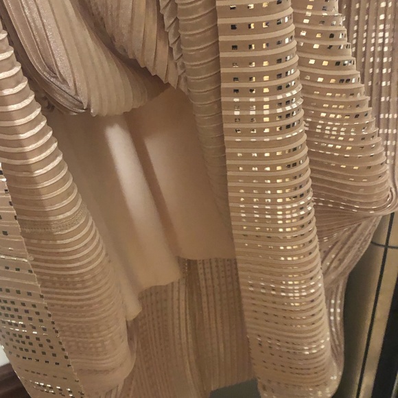 NWT Pink Party Glitter Pleated Midi Skirt Anthropologie Sabina Musáyev NYE - Picture 8 of 9